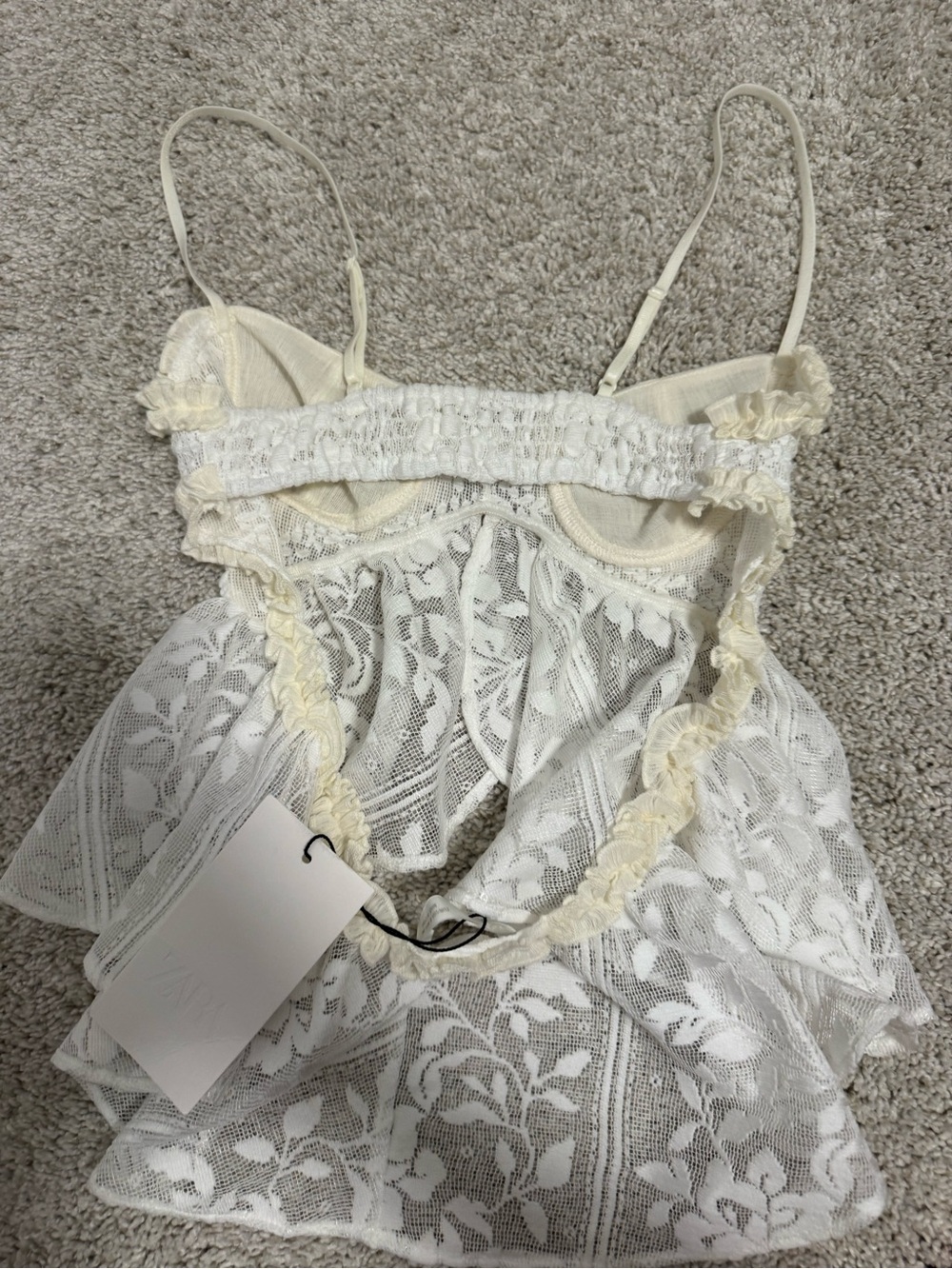 Lace Ruffle Babydoll Top - Picture 3 of 3